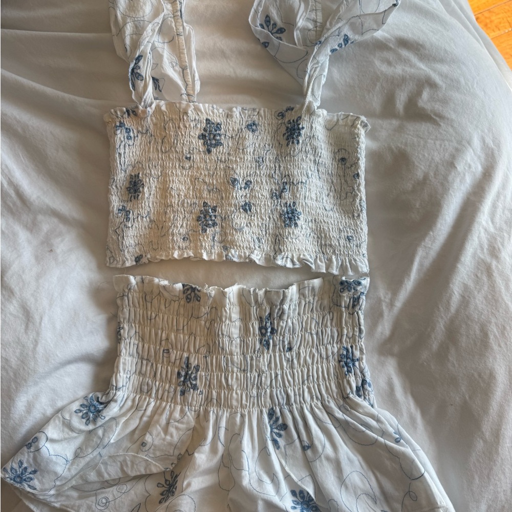 Floral Top and Shorts Set